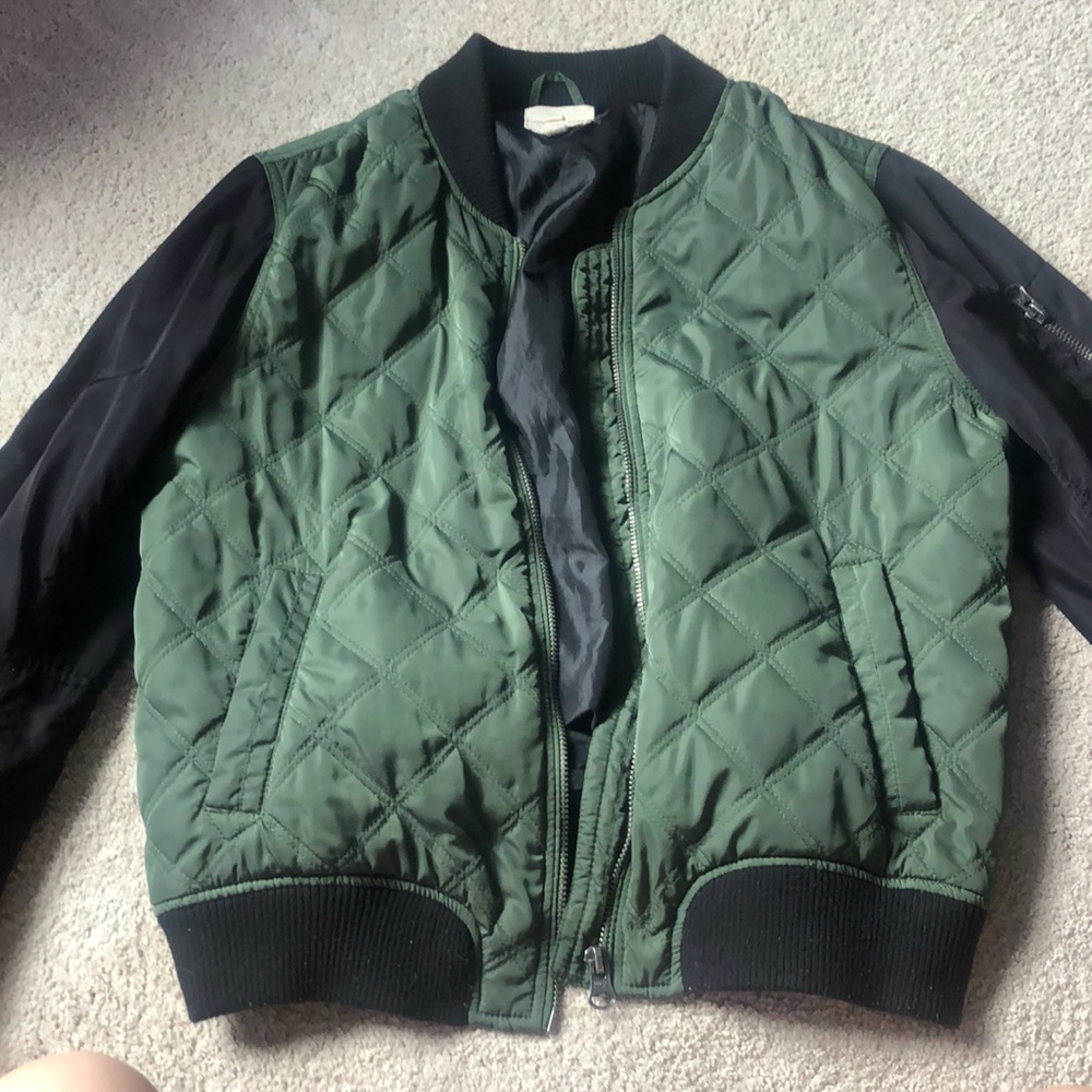Green bomber jacket